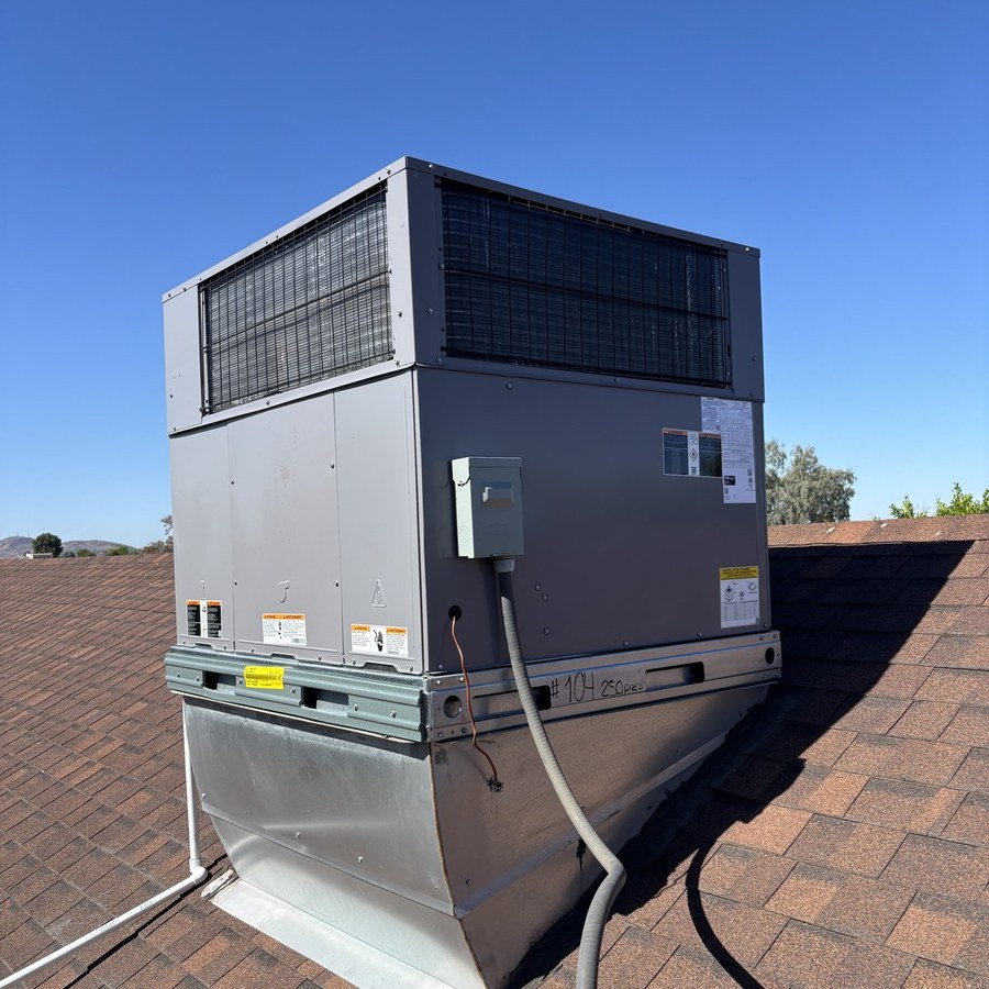 Clean, finished HVAC installation